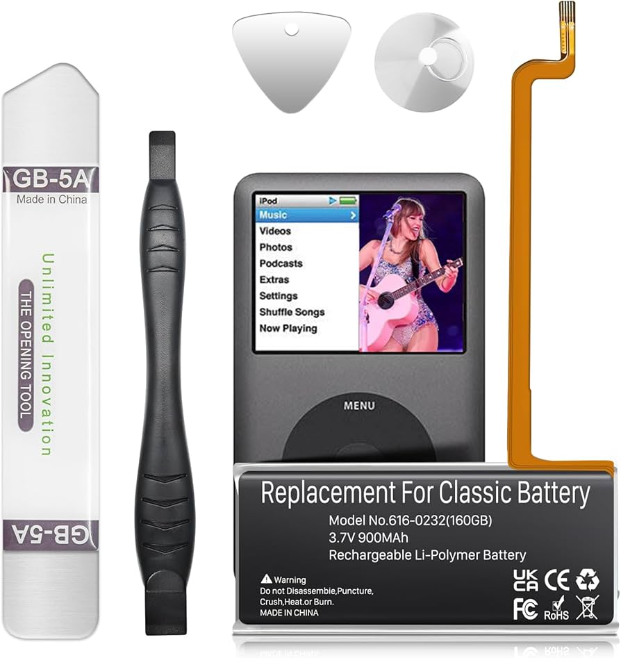 Amazon.com: 【 900mAh 】 for iPod 5th - 7th Classic Battery, High